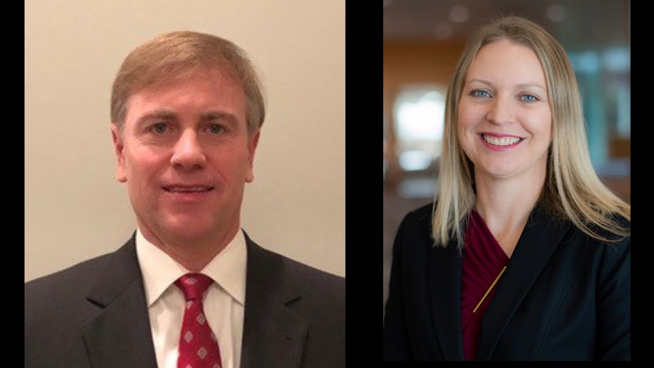 David Gibbs (left) has been named director of regulatory affairs; JoAnne Ivy has been named director of finance.